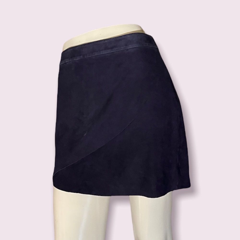 Alice + Olivia 100% Leather Suede Mini Skirt NWT - Picture 7 of 7